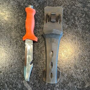 Deep See Orange Dive Knife with Sheath